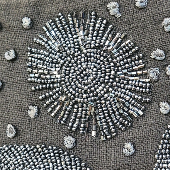 New! La Bellum Black Embroidered Beaded Jacket - Picture 3 of 5